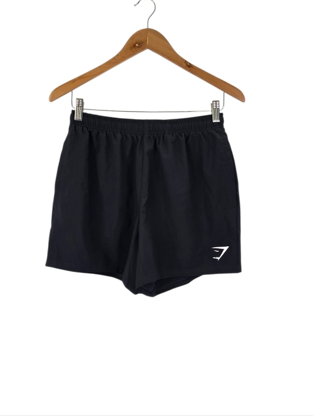 Gymshark Women's‎ Size Small Regular Fit Pintuck Shorts HT3 Black Athletic Wear